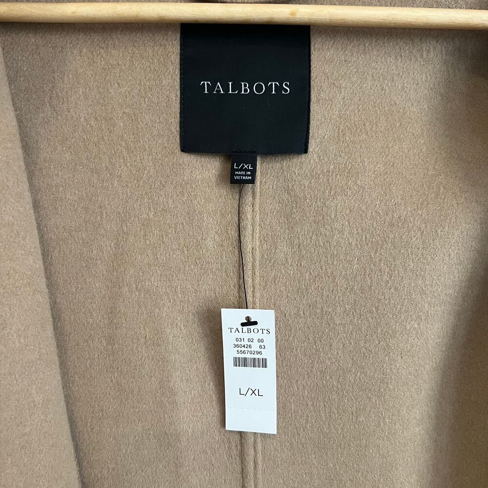Talbots Tailored Wool Cape L/XL Plus Size Brown F… - image 6